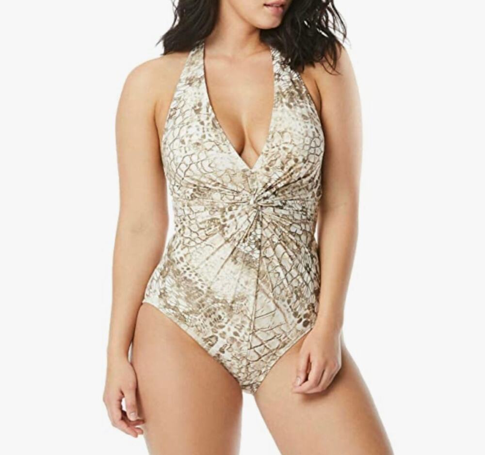 Coco Reef Contours Crocodile Twist Shaping One-Piece Swimsuit - Picture 1 of 7